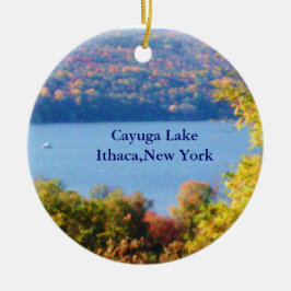 CAYUGA SJÖ, ITHACA, N.Y. ornament