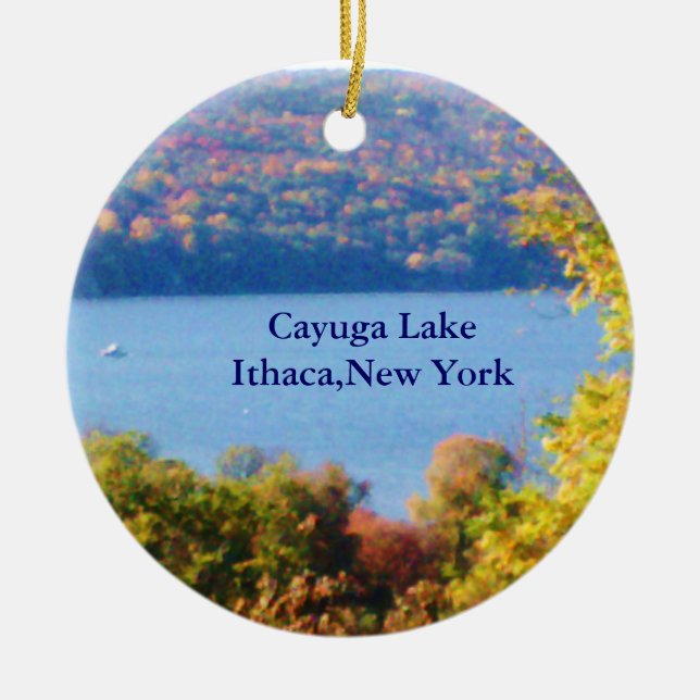 CAYUGA SJÖ, ITHACA, N.Y. ornament (Framsidan)