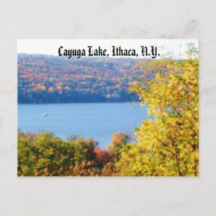 CAYUGA SJÖ, ITHACA, NEW YORK-vykort Vykort