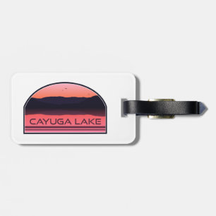 Cayuga Sjö New York Red Sunrise Bagagebricka