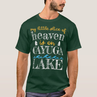 Cayuga Sjö-segmentet av Heaven Finger Sjöar Boatin T Shirt