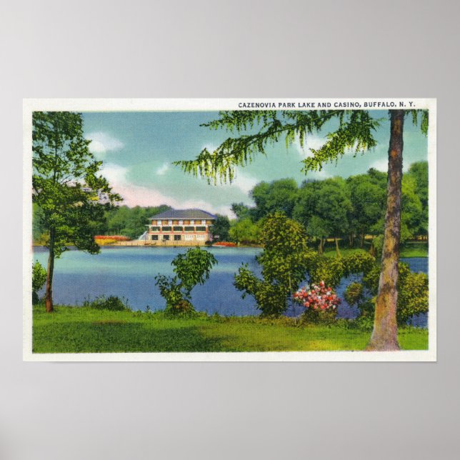 Cazenovia Park View of the Sjö and Casino Poster (Framsidan)