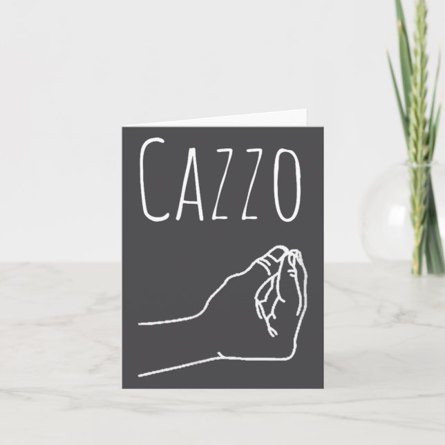 Cazzo Words In Italian Funny Quote Italy Gift  Kort (Framsida)