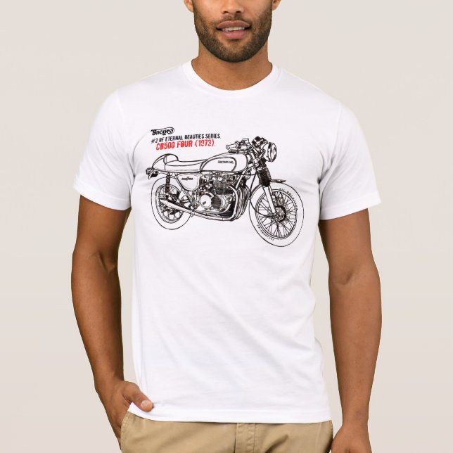 CB500 Four 1973. Tee Shirt (Framsida)
