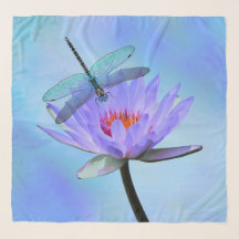 CB Dragonfly på Vatten Lily Chiffon Scarf