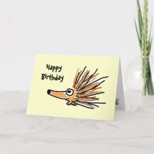 CB- Funny Porcupine Birthday Card Kort