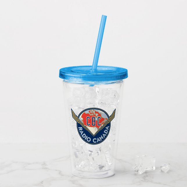 CBC 1940 Logotyp Akryltumbler Take Away Mugg (Baksida Ice)