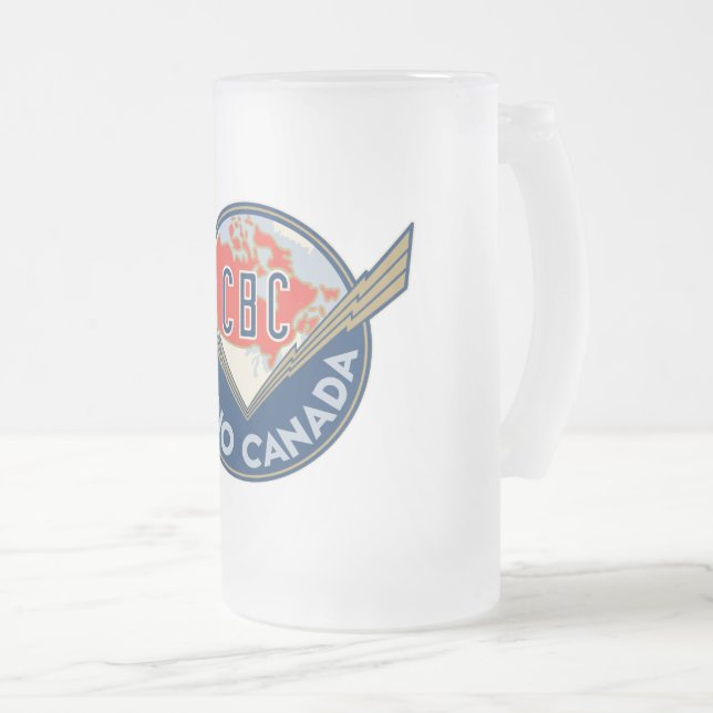 CBC 1940-talets Logotyp - Frosted Glass Mugg (Framsida höger)