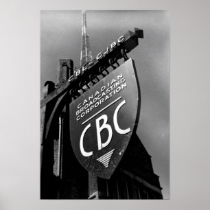 CBC Jarvis Street Sign (1940s) Poster