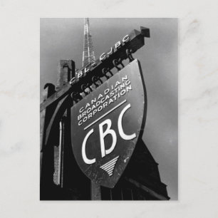 CBC Jarvis Street Sign (1940s) Vykort