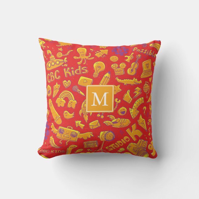 CBC Kids Mönster Monogram Pillow Kudde (Framsida)