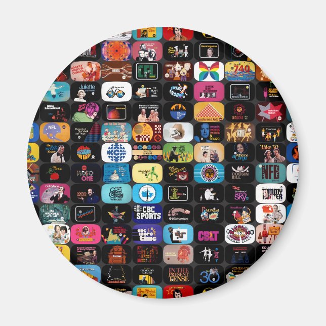 CBC-Logotyper och grafik runda magnet (Framsidan)