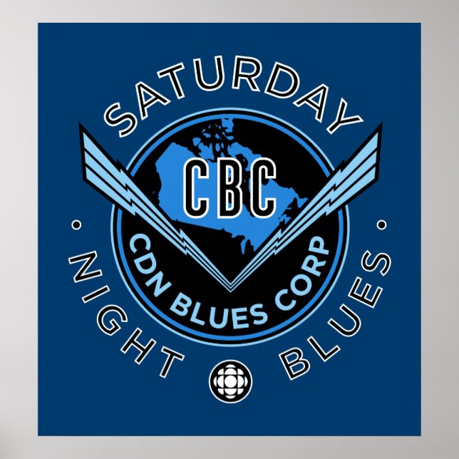 CBC lördagskväll Blues Poster (Framsidan)