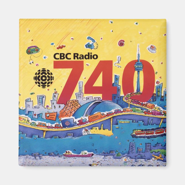 CBC Radio 740 - 1980 promografik Magnet (Framsidan)