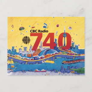 CBC Radio 740 - 1980 promografik Vykort