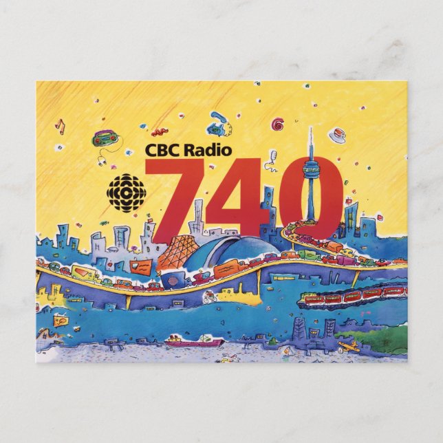 CBC Radio 740 - 1980 promografik Vykort (Framsida)
