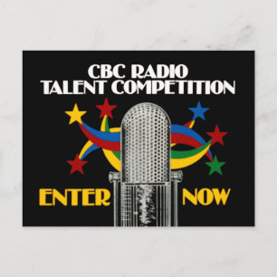 CBC Radio Talent Competition - Promo Vykort