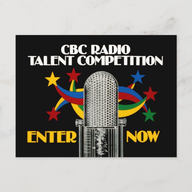 CBC Radio Talent Competition - Promo Vykort (Framsida)