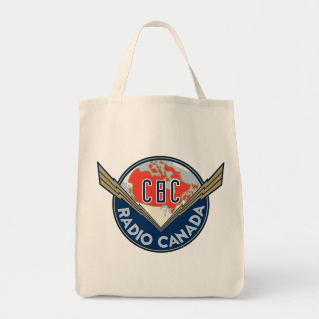 CBC Retro 1940s Logotyp Livsmedel Tote Tygkasse (Framsidan)