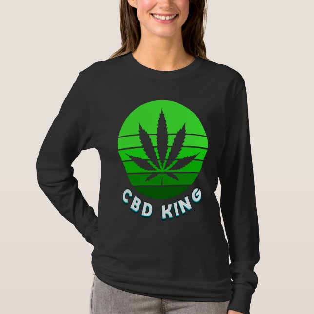 CBD King Capsule Oil Vape CBD  Anxiety Pain Relief T Shirt (Framsida)