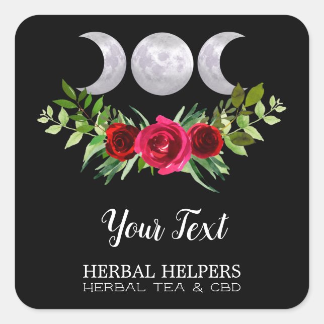 CBD Medicinal Labels Fyrkantigt Klistermärke (Framsida)