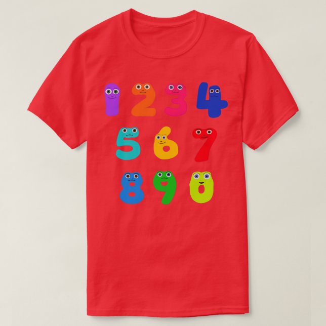 Cbeebies Numberjacks-teckningar T Shirt (Design framsida)