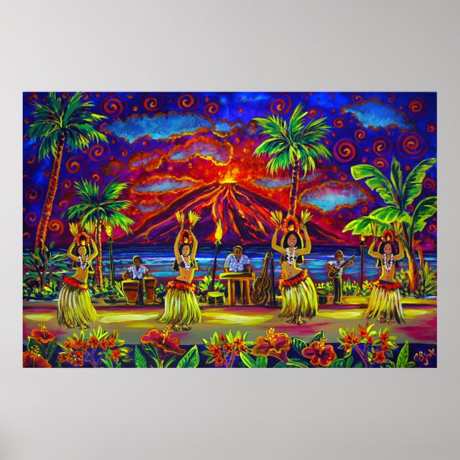 CBjork, Hawaiian Hula Luau Huge Poster (Framsidan)
