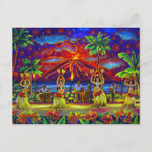 CBjork Hawaiian Luau-postkort Vykort