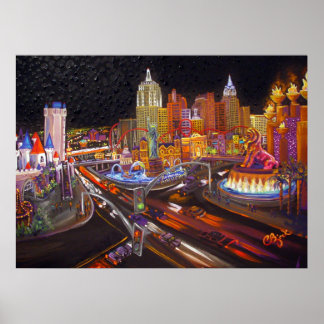 CBjork Las Vegas Art Impressionism Poster