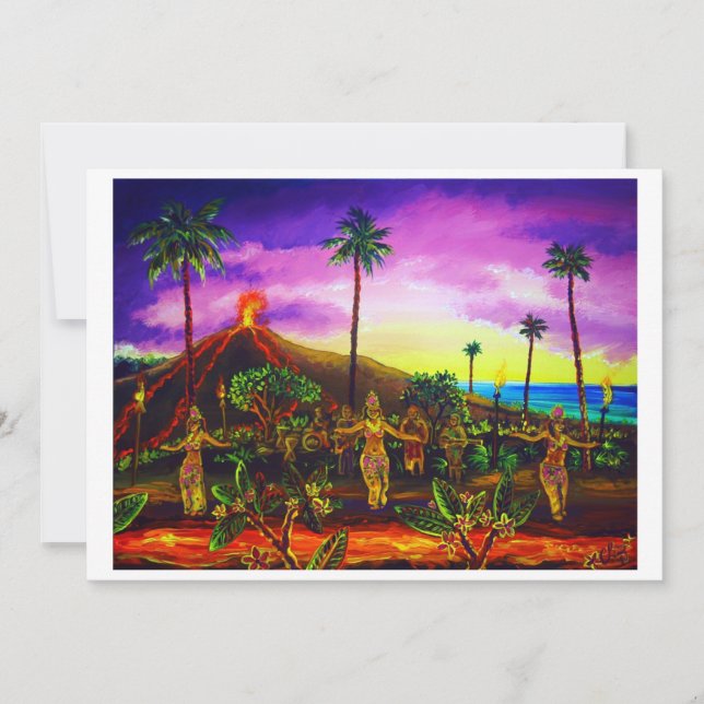 CBjork Lava Luau-inbjudningar Inbjudningar (Framsida)