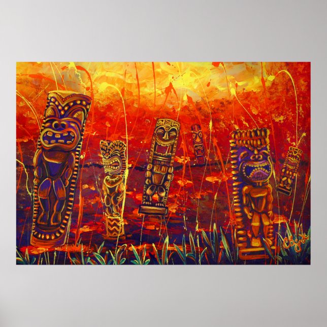 CBjork, Tiki Hett Lava Showers Poster (Framsidan)