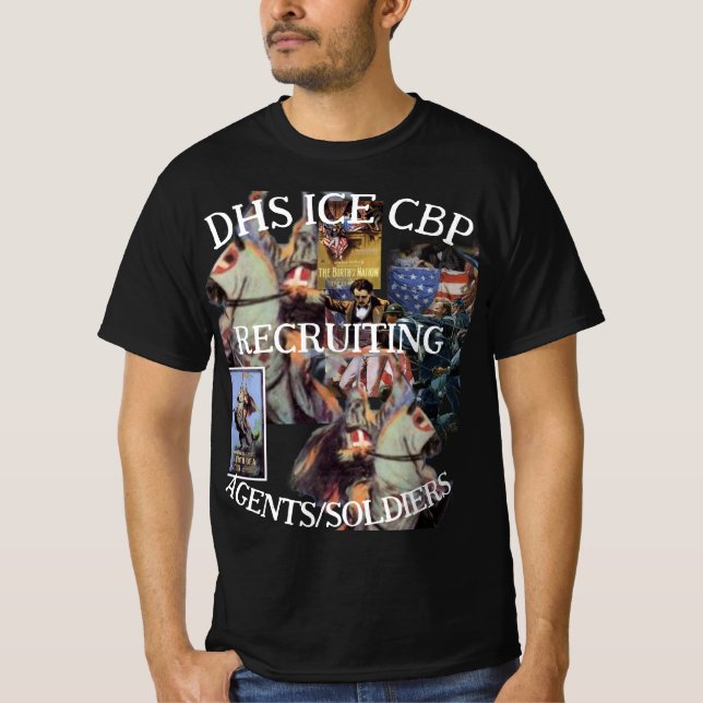 CBP Rekrytering Tull Gränsbevakning Födelseland T Shirt (Framsida)