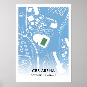 CBS Arena Poster - Coventry City FC:s hem, Engla