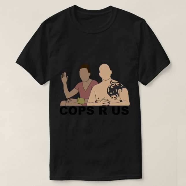 CBS Survivor Sarah &amp_ Tony - Cops R Us T Shirt (Design framsida)