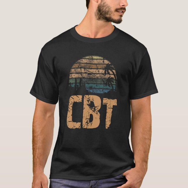 CBT Vintage Sunset Distress T Shirt (Framsida)