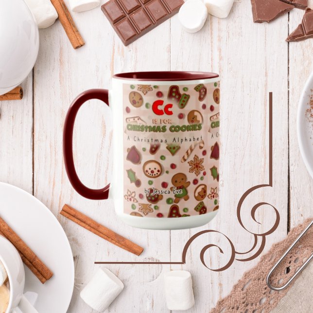 Cc är till för julcookies mugg (An ideal holiday mug for the perfect cup of hot cocoa.)
