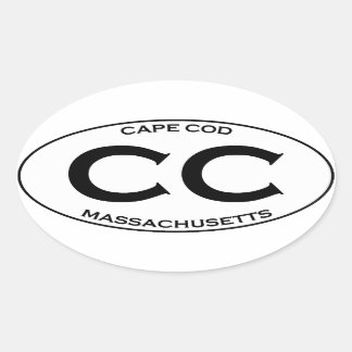 CC - Cape Cod Massachusetts Ovalt Klistermärke