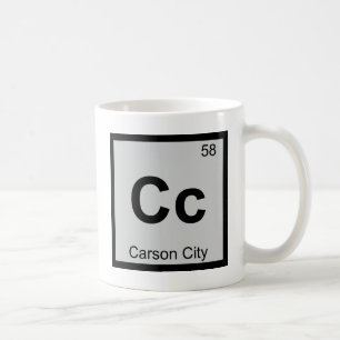 Cc - Carson City Nevada Kemi Periodiska Systemet Kaffemugg
