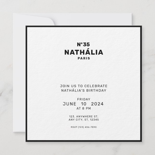 CC (Chic och klassiskt) Inbjudningar (Framsida)