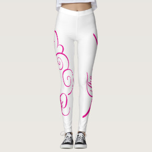 Cc-damasker - logotyp och text leggings