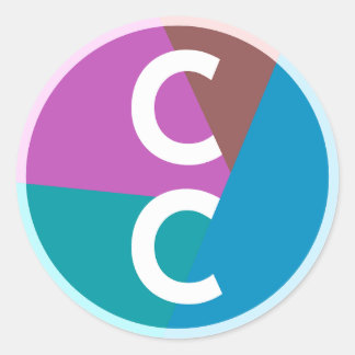 CC Logo Runt Klistermärke
