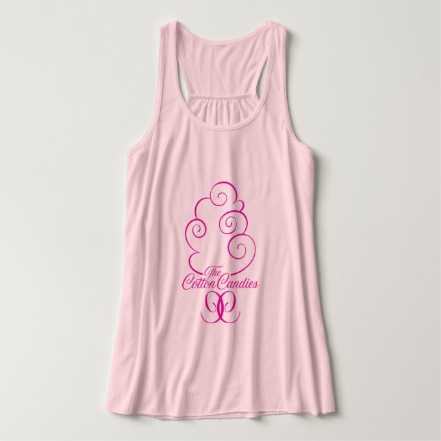 CC logotyp Flowy, Tanktop Linne Med Racerback (Design framsida)