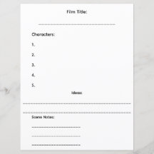 CC Productions Mini Storyboard-blad