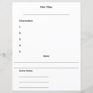 CC Productions Mini Storyboard-blad