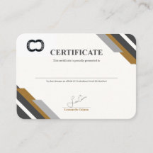 CC Productions varumärkeskit certifikat