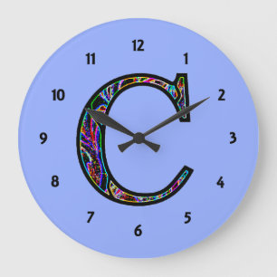 Cc Upplyst monogram Stor Klocka