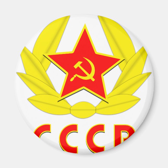 cccp-användarhammare och sicklecellemblem magnet (Framsidan)