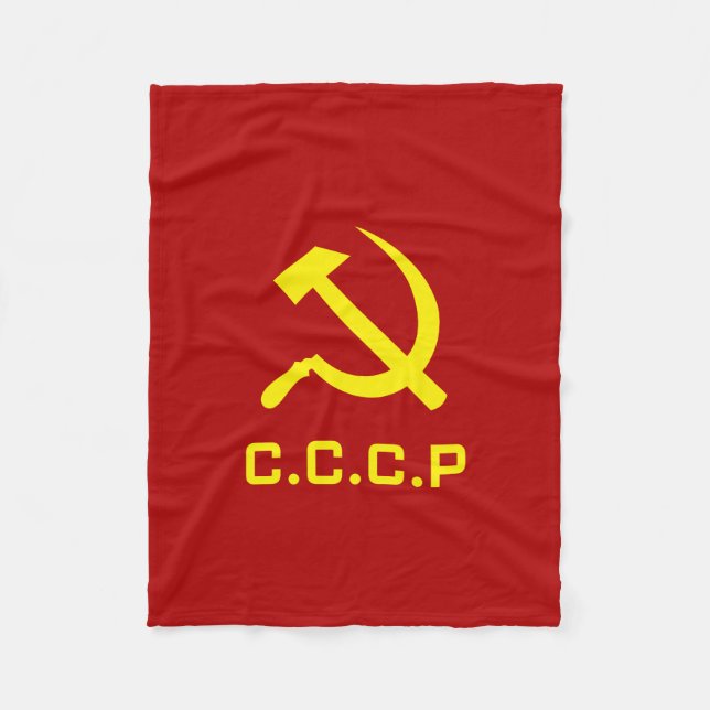 CCCP bultar och skäran Fleecefilt (Framsidan)