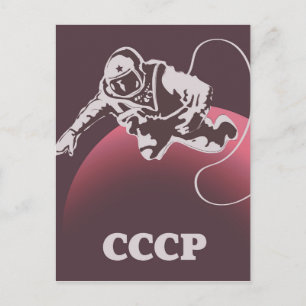 CCCP Cosmonaut Vykort