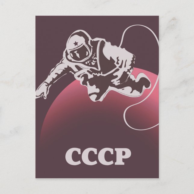 CCCP Cosmonaut Vykort (Framsida)